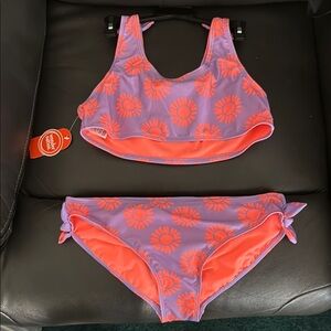 Wonder Nation Purple and Pink Bikini Set with Tank Top